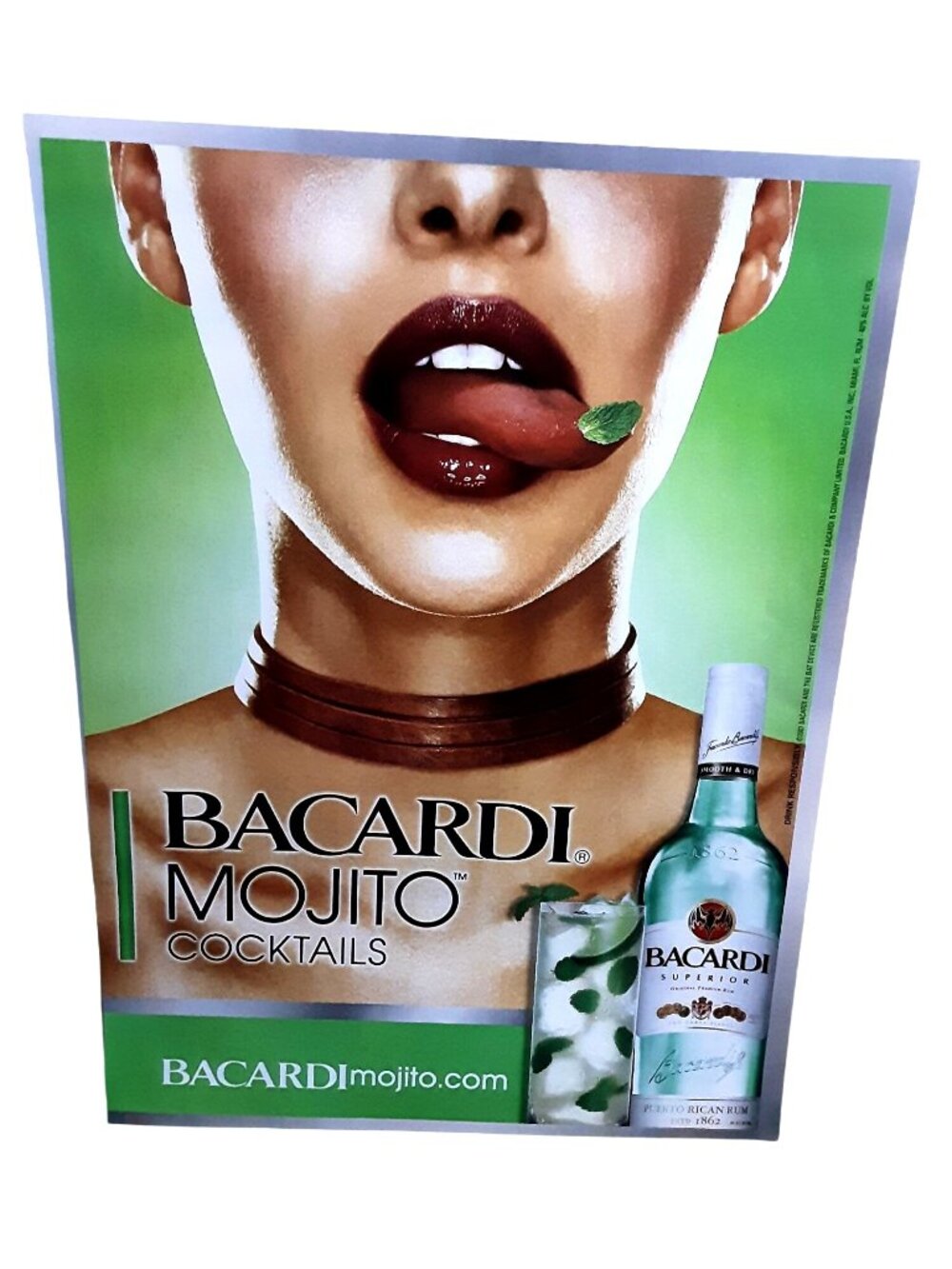 2007 Bacardi Mojito Cocktails Rum Vintage Magazine Print Ad Mojito Drink